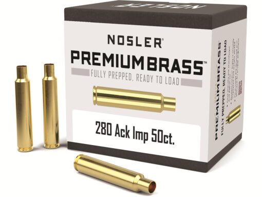 Nosler Custom Brass 280 Ackley Improved 40-Degree Shoulder Box of 50
