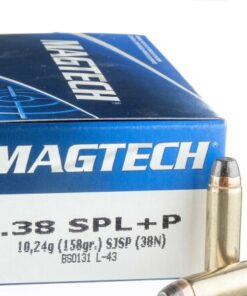 1000 Rounds of .38 Spl Ammo by Magtech - 158gr SJSP +P