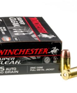 500 Rounds of .45 ACP Ammo by Winchester Super Clean - 160gr Lead-Free FMJ
