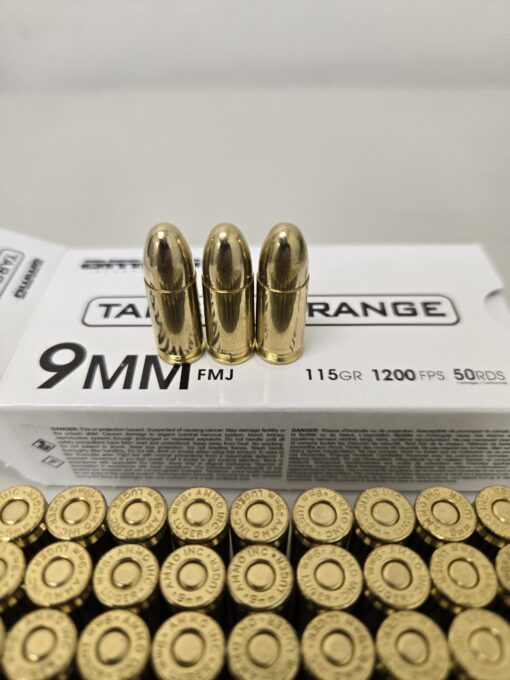 1000 Rounds of 9mm Ammo by Ammo Inc. - 115gr FMJ - Image 2