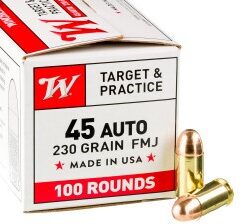 500 Rounds of .45 ACP Ammo by Winchester - 230gr FMJ