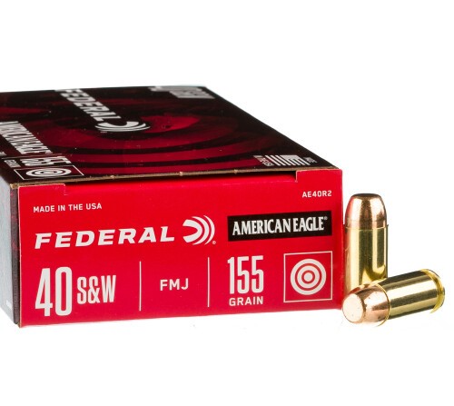 1000 Rounds of .40 S&W Ammo by Federal - 155gr FMJ