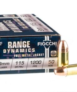 50 Rounds of 9mm Ammo by Fiocchi - 115gr FMJ