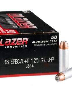 1000 Rounds of .38 Spl +P Ammo by Blazer - 125gr JHP