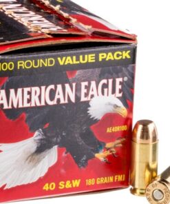 100 Rounds of .40 S&W Ammo by Federal - 180gr FMJ