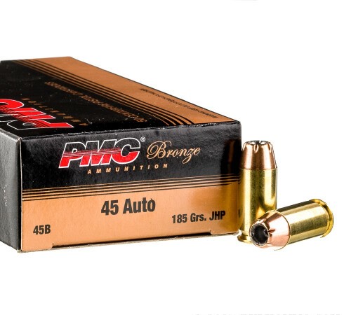 1000 Rounds of .45 ACP Ammo by PMC - 185gr JHP