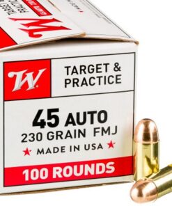 100 Rounds of .45 ACP Ammo by Winchester - 230gr FMJ