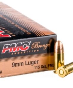 1000 Rounds of 9mm Ammo by PMC - 115gr FMJ