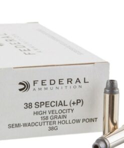 1000 Rounds of .38 Spl +P Ammo by Federal LE - 158gr LSWCHP