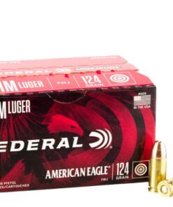 500 Rounds of 9mm Ammo by Federal American Eagle - 124gr FMJ