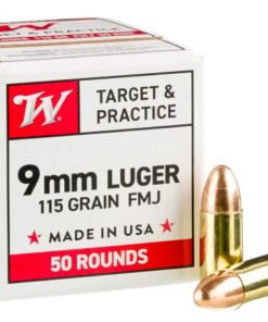 1000 Rounds of 9mm Ammo by Winchester - 115gr FMJ