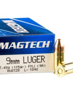 50 Rounds of 9mm Ammo by Magtech - 115gr FMJ
