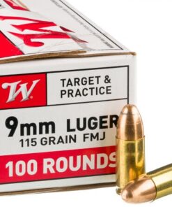 100 Rounds of 9mm Ammo by Winchester - 115gr FMJ