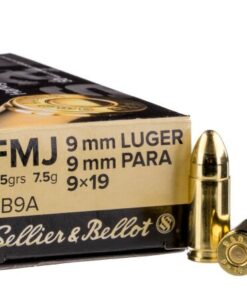 50 Rounds of 9mm Ammo by Sellier & Bellot - 115gr FMJ