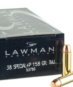 1000 Rounds of .38 Spl Ammo by Speer Lawman - +P 158gr TMJ