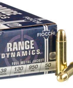 50 Rounds of .38 Spl Ammo by Fiocchi - 130gr FMJ