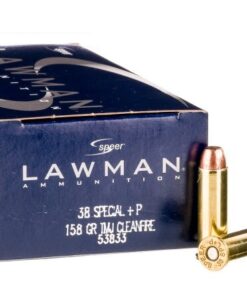 1000 Rounds of .38 Special +P Ammo by Speer Lawman Clean-Fire - 158gr TMJ