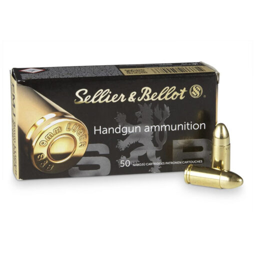 1000 Rounds of 9mm Ammo by Sellier & Bellot - 115gr FMJ