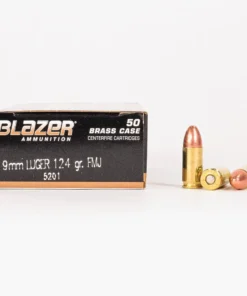 1000 Rounds of 9mm Ammo by Blazer Brass - 124gr FMJ