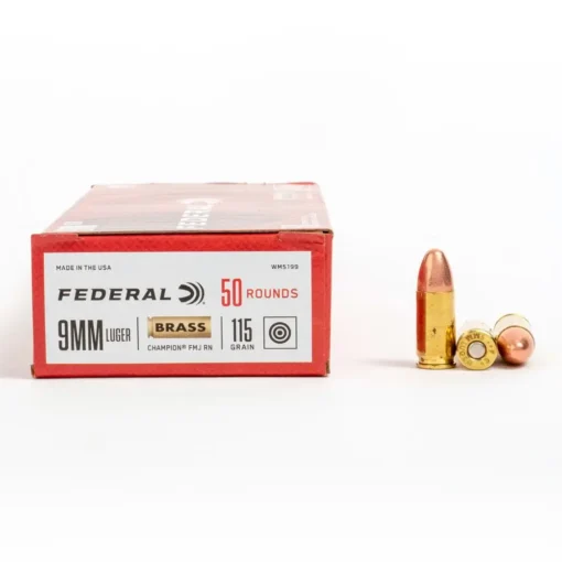 1000 Rounds of 9mm Ammo by Federal - 115gr FMJ