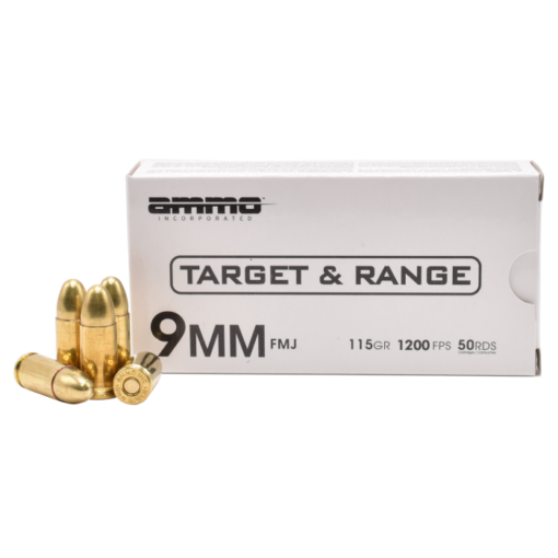 1000 Rounds of 9mm Ammo by Ammo Inc. - 115gr FMJ