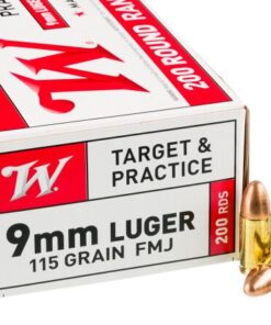 1000 Rounds of 9mm Ammo by Winchester - 115gr FMJ