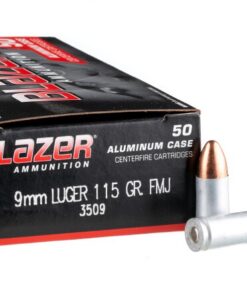 50 Rounds of 9mm Ammo by Blazer Aluminum - 115gr FMJ