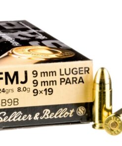 1000 Rounds of 9mm Ammo by Sellier & Bellot - 124gr FMJ