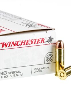 50 Rounds of .38 Spl Ammo by Winchester - 130gr FMJ