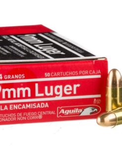 50 Rounds of 9mm Ammo by Aguila - 124gr FMJ