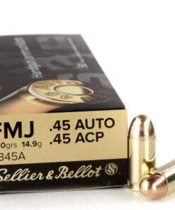 50 Rounds of .45 ACP Ammo by Sellier & Bellot - 230gr FMJ