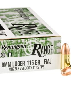 50 Rounds of 9mm Ammo by Remington Range - 115gr FMJ
