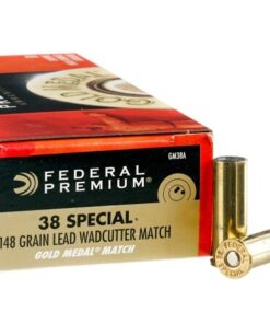 50 Rounds of .38 Spl Ammo by Federal Gold Medal Match - 148gr Lead Wadcutter