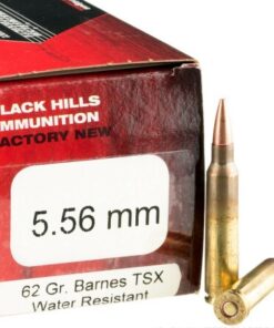 50 Rounds of 5.56x45 Ammo by Black Hills Ammunition - 62gr Barnes TSX