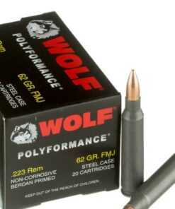 500 Rounds of .223 Ammo by Wolf WPA Polyformance - 62gr FMJ