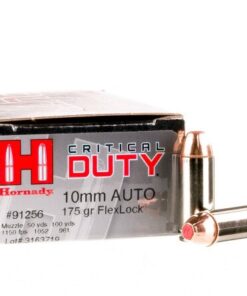 200 Rounds of 10mm Ammo by Hornady Critical Duty - 175gr FlexLock
