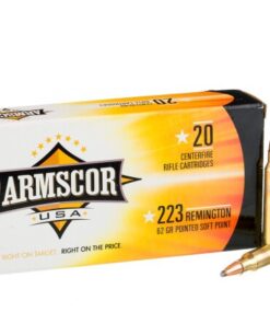 1000 Rounds of .223 Rem Ammo by Armscor USA - 62gr Bonded PSP