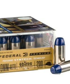 20 Rounds of 10mm Ammo by Federal Solid Core - 200gr Syntech Jacketed Hard Cast