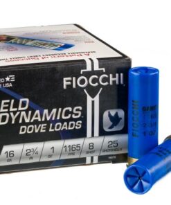 25 Rounds of 16ga Ammo by Fiocchi - 1 ounce #8 shot