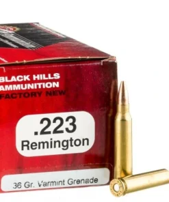 50 Rounds of .223 Rem Ammo by Black Hills Ammunition - 36gr Varmint Grenade