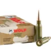 20 Rounds of 6.5mm Grendel Ammo by Wolf Military Classic - 100 gr FMJ