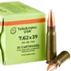 20 Rounds of 7.62x39 Ammo by Tela Impex - 124gr FMJ