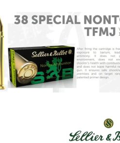 Sellier & Bellot .38 TFMJ 158 gr NON TOX (50rds & 1000rds)